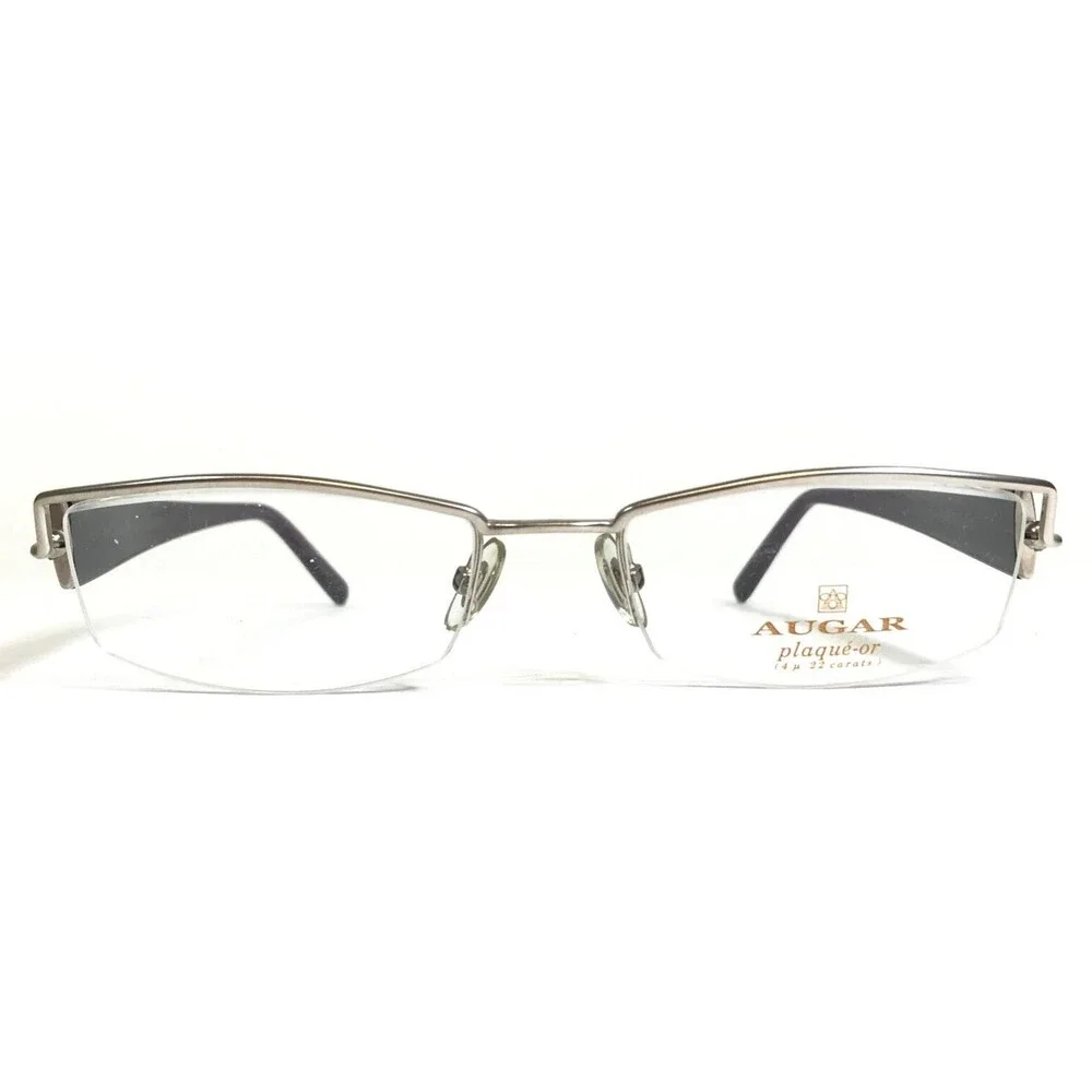 Augar Eyeglasses Frames FP 162 BLANC Red Purple Silver 22KT GP Plated 52-18-130